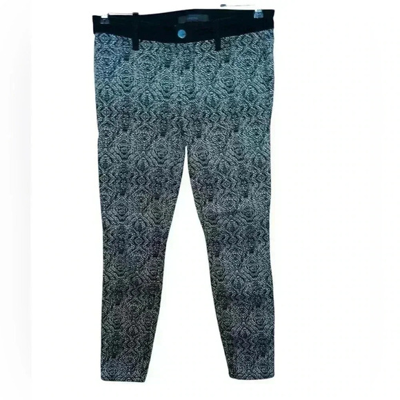 Genetic Denim Shane Black White Jacquard Skinnies - Picture 2 of 6